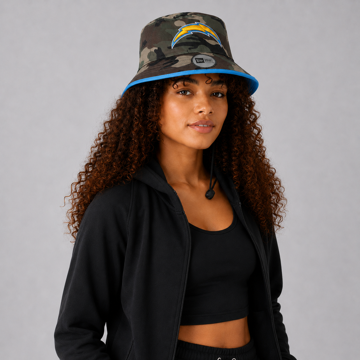 Green Camo Lightning Bolt Bucket Hat