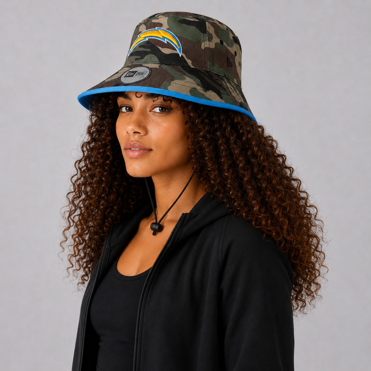 Green Camo Lightning Bolt Bucket Hat