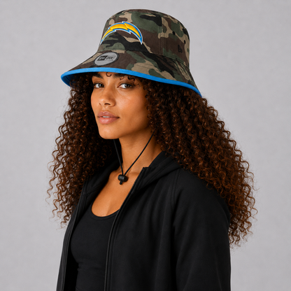 Green Camo Lightning Bolt Bucket Hat