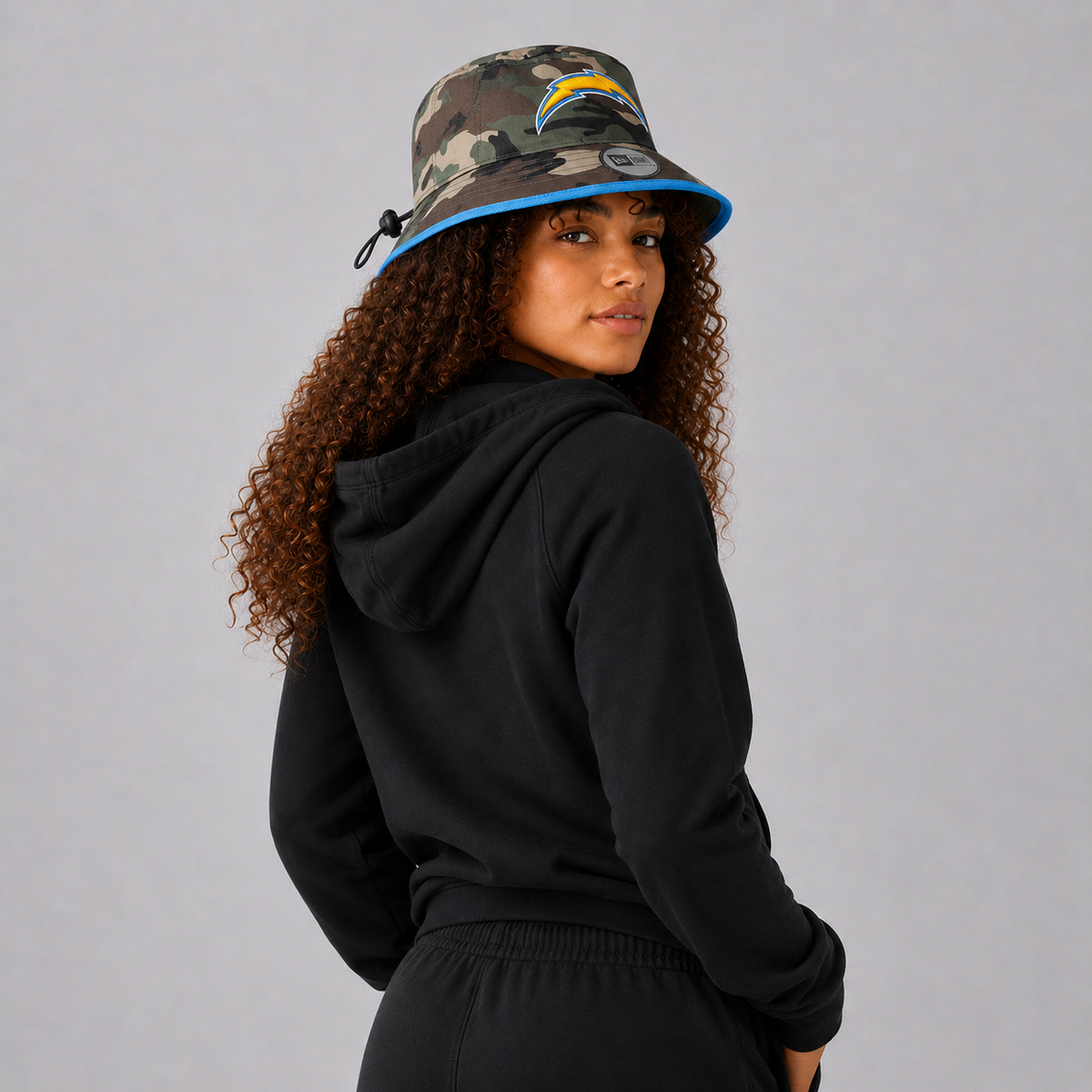 Green Camo Lightning Bolt Bucket Hat