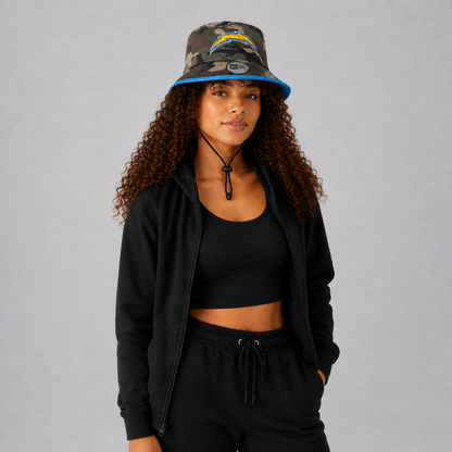 Green Camo Lightning Bolt Bucket Hat