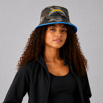 Green Camo Lightning Bolt Bucket Hat