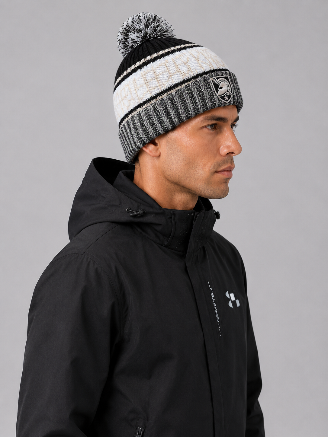 US Army Black Knights Knit Beanie Hat Cap Multicolor 47