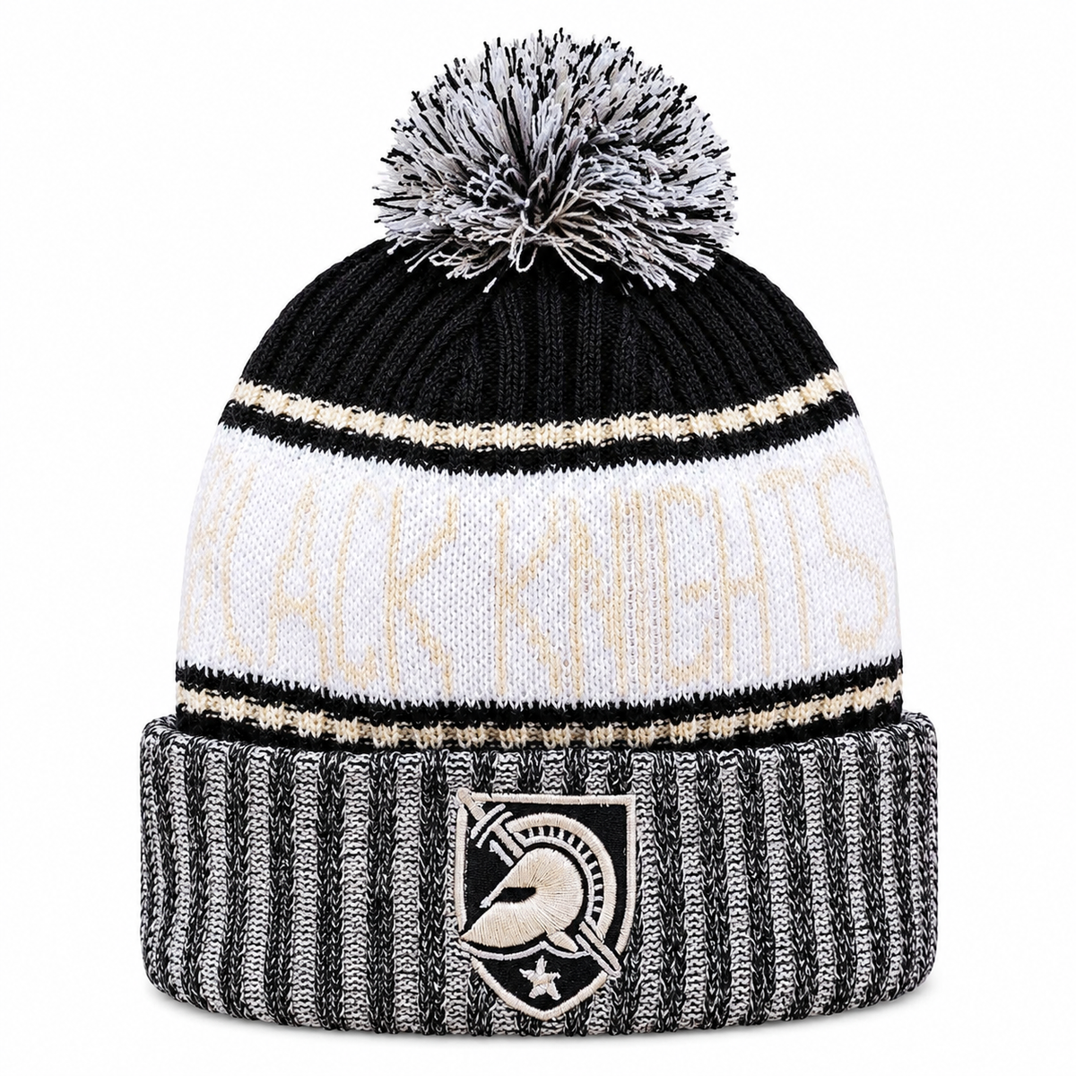 US Army Black Knights Knit Beanie Hat Cap Multicolor 47