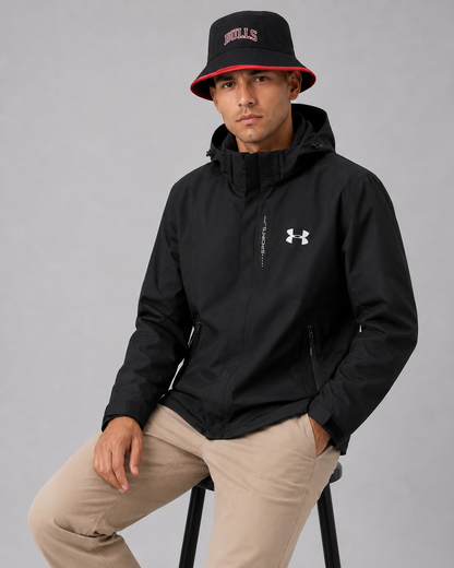 Chicago Bulls Black Bucket Hat Wide Brim Embroidered Adjustable Fit