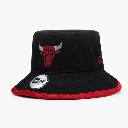 Chicago Bulls Black Bucket Hat Wide Brim Embroidered Adjustable Fit
