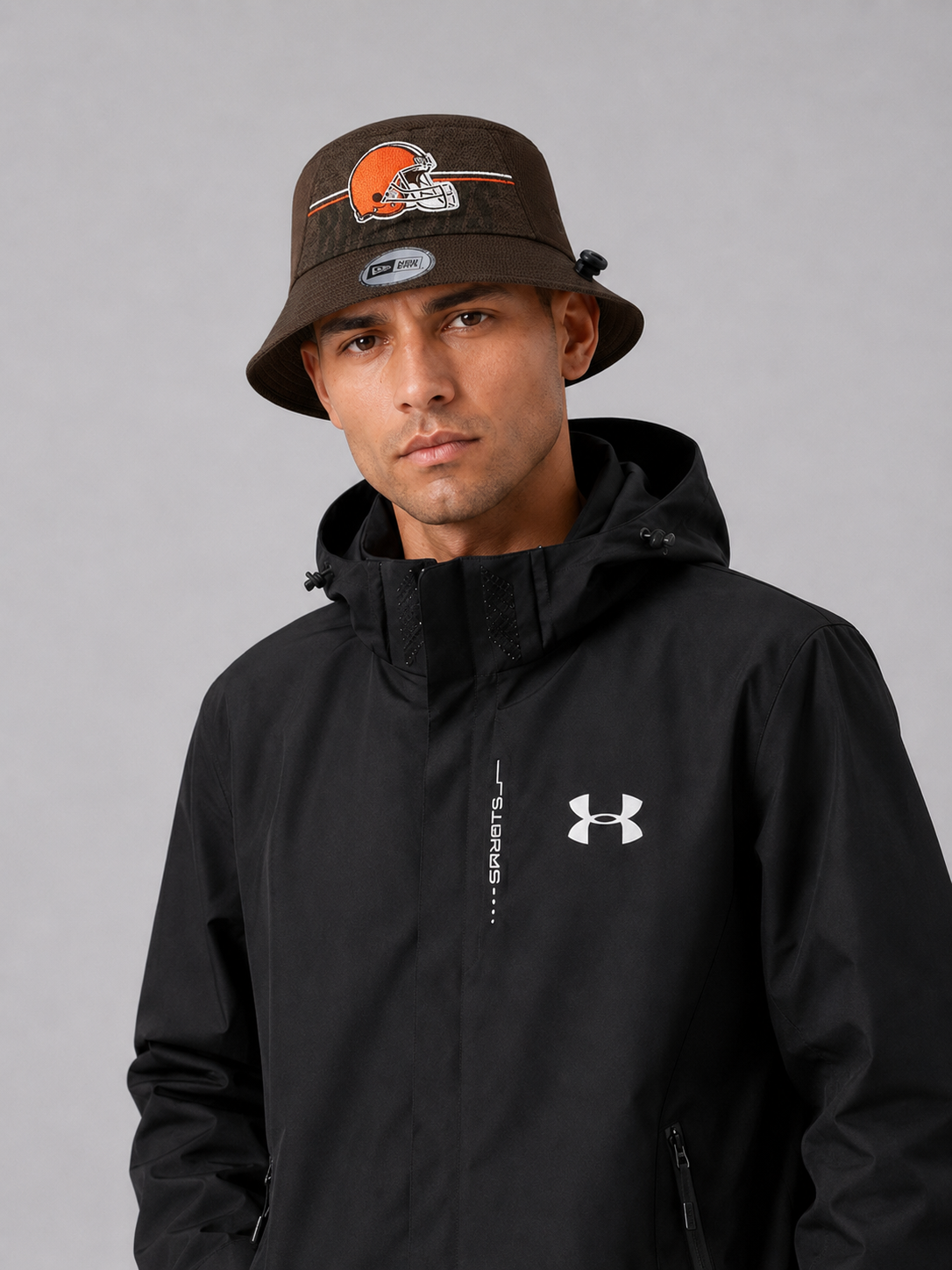 Era Brown Cleveland Browns Training Camp Stretch Bucket Hat