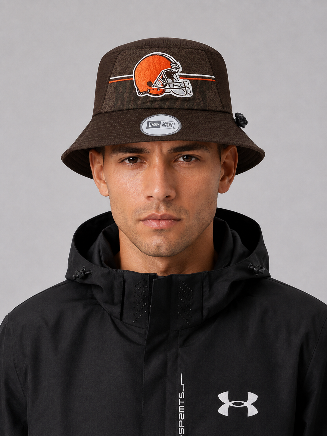 Era Brown Cleveland Browns Training Camp Stretch Bucket Hat