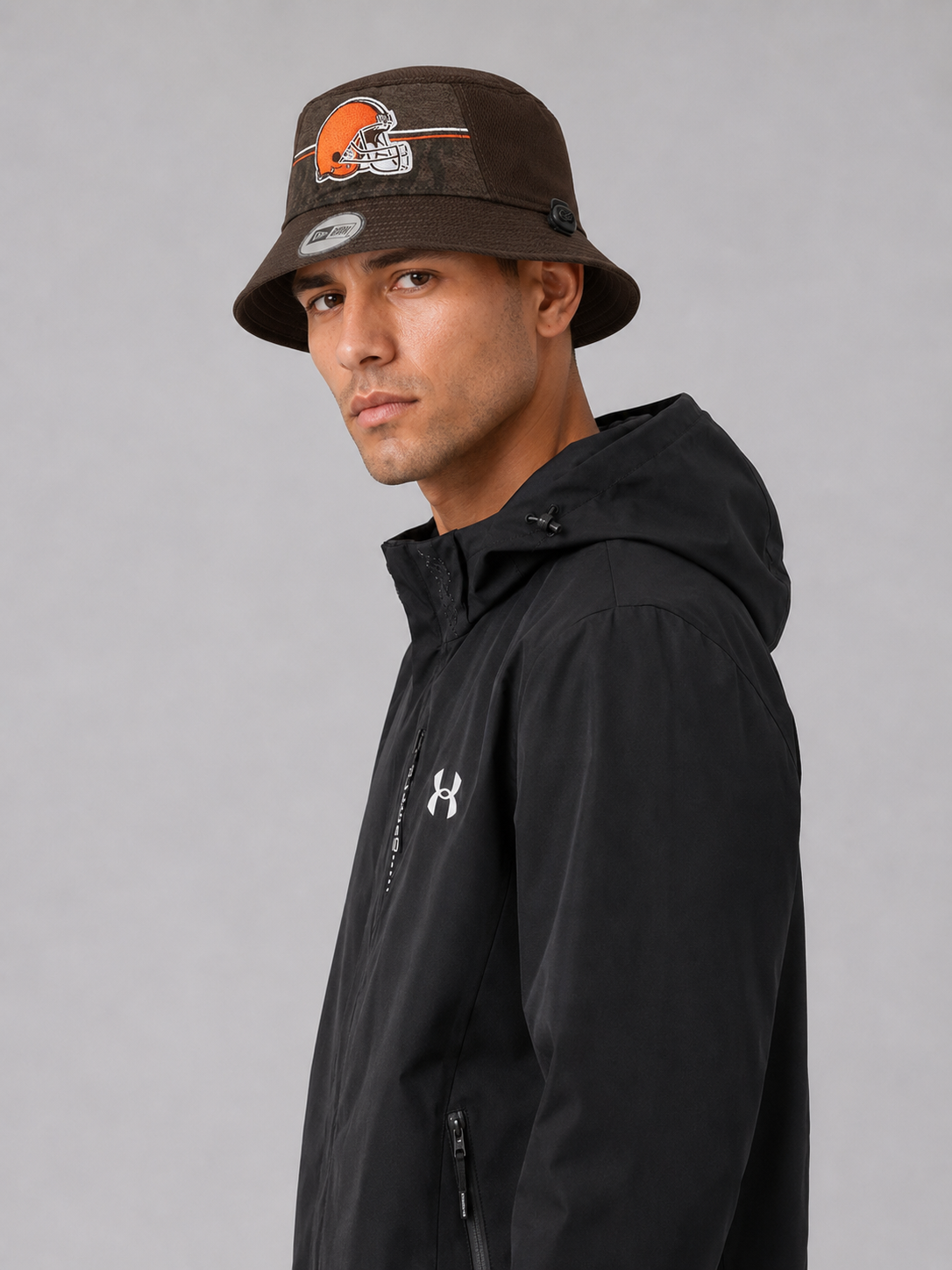 Era Brown Cleveland Browns Training Camp Stretch Bucket Hat