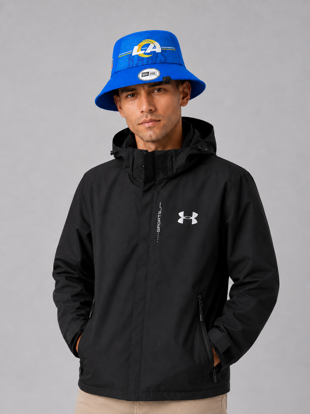 Era Men's Los Angeles Rams Blue Training Camp Stretch