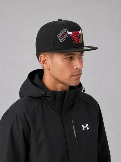 Chicago Bulls Era Black City Edition 9FIFTY Snapback Hat