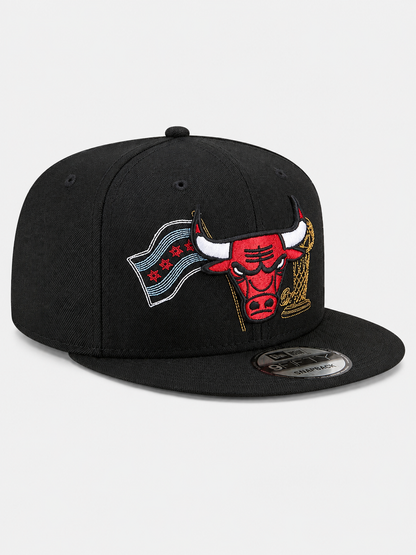 Chicago Bulls Era Black City Edition 9FIFTY Snapback Hat