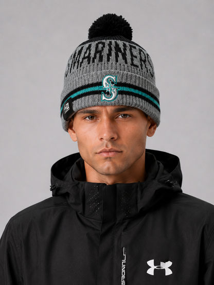New Seattle Mariners Gray Cuffed Beanie