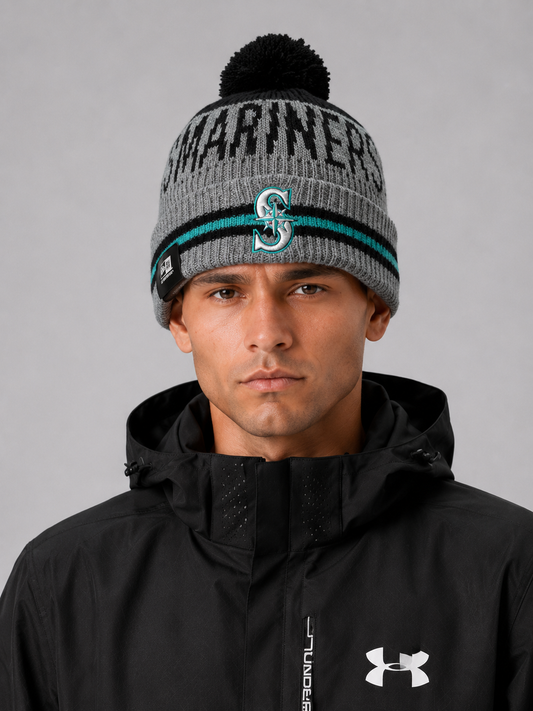 New Seattle Mariners Gray Cuffed Beanie