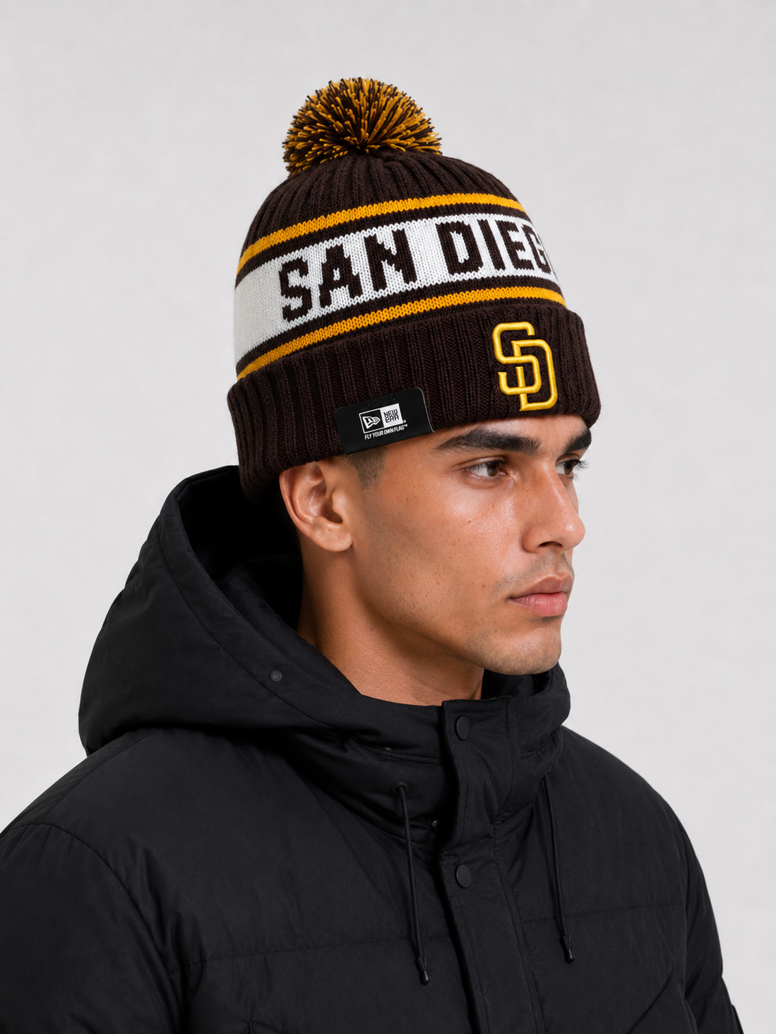 San Diego Padres New  Youth Marl Cuffed Knit