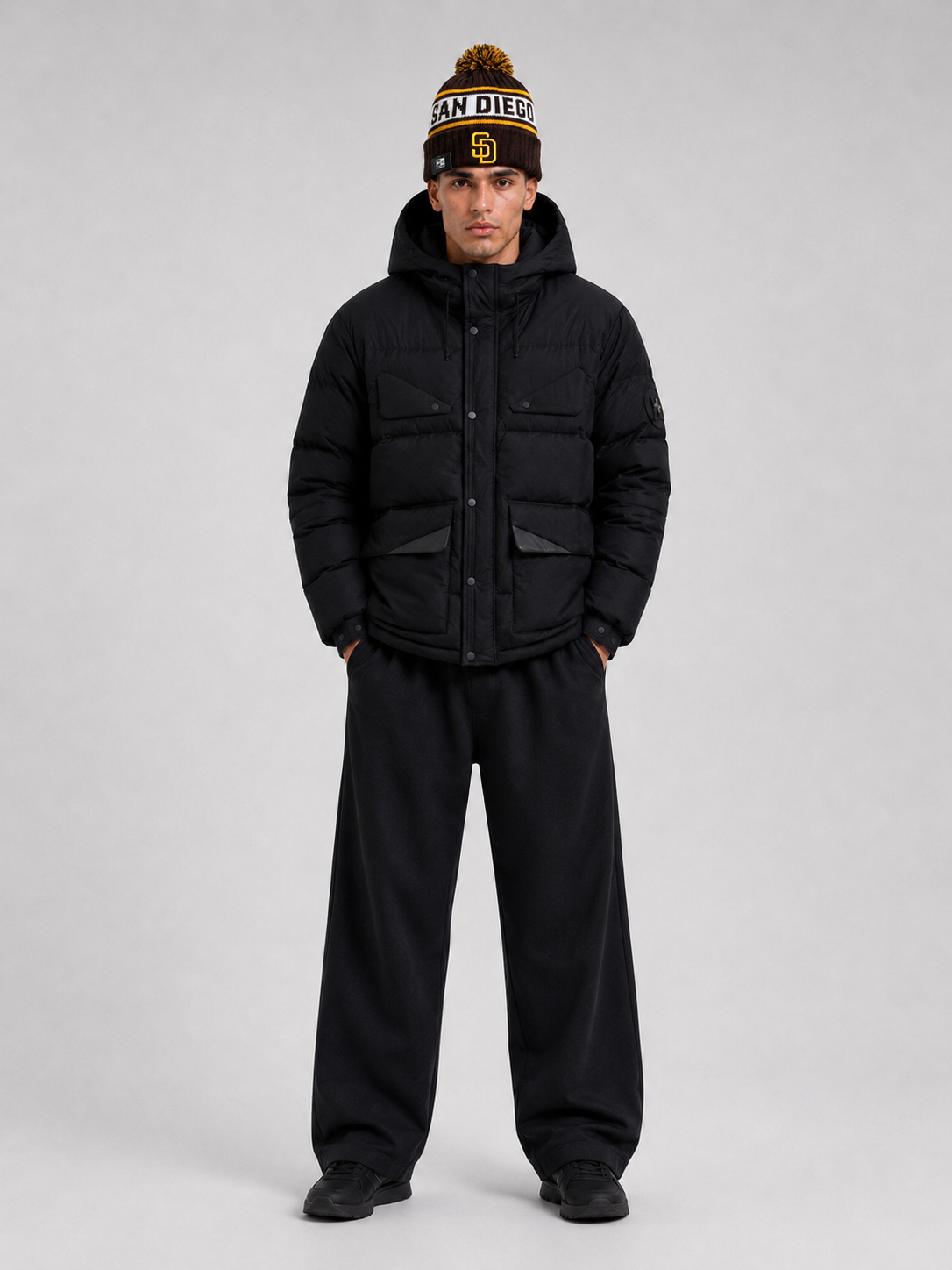 San Diego Padres New  Youth Marl Cuffed Knit