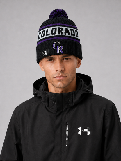 Colorado Rockies New Black Primary Logo Sport