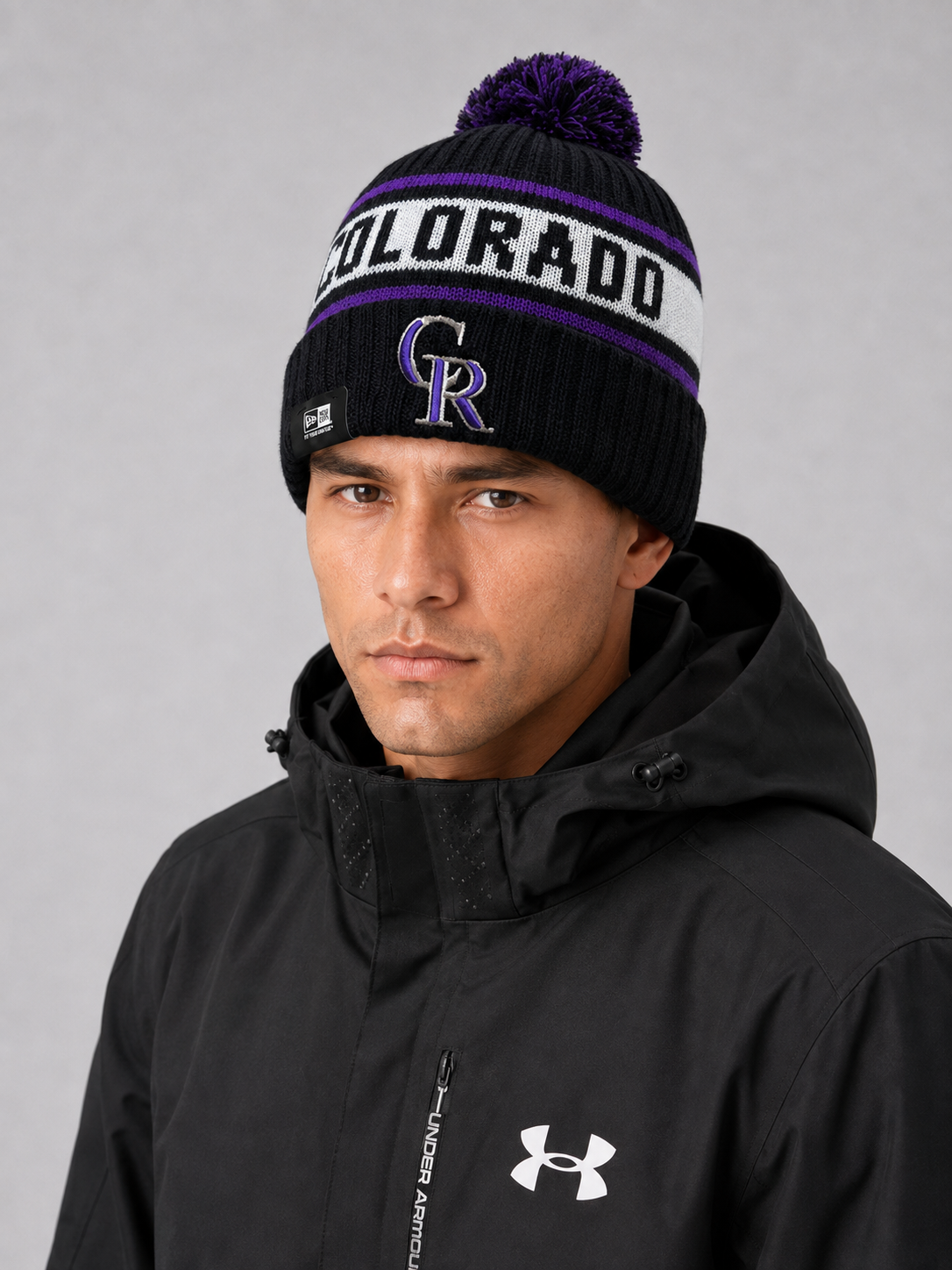 Colorado Rockies New Black Primary Logo Sport