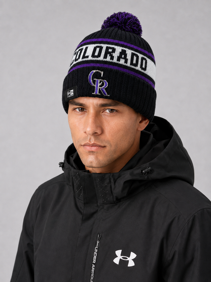 Colorado Rockies New Black Primary Logo Sport