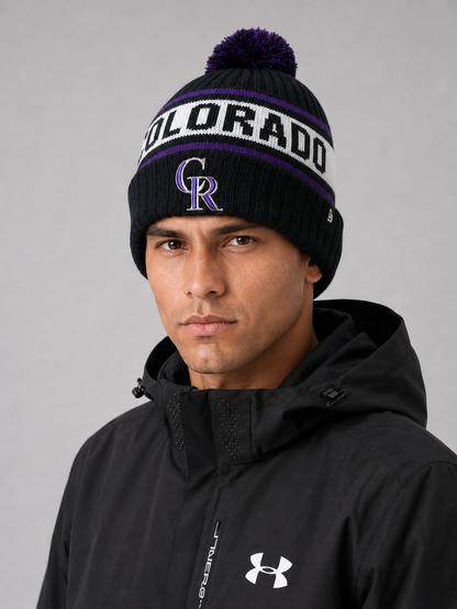 Colorado Rockies New Black Primary Logo Sport