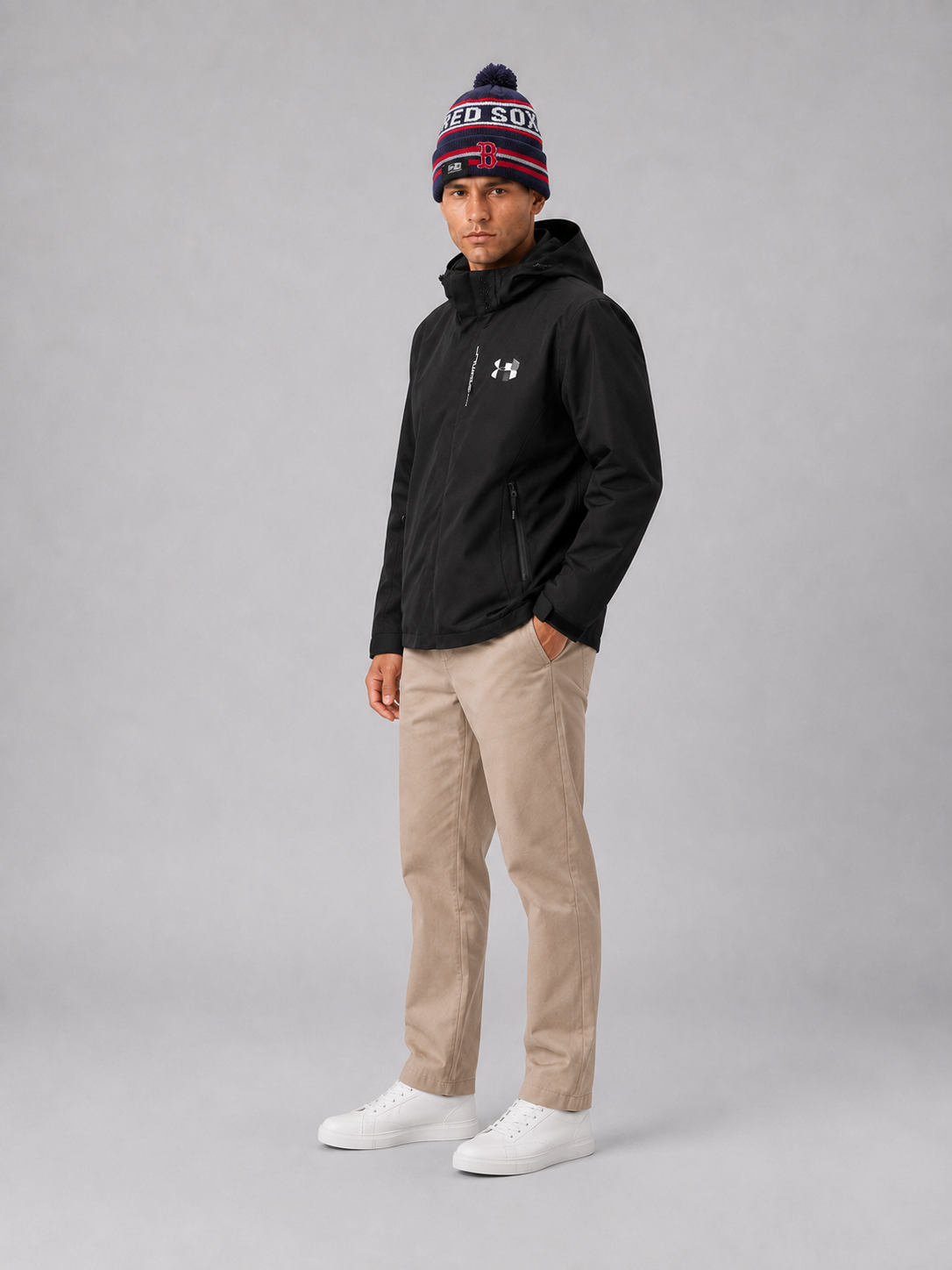 beanie men Cuffed Pom RED SOX Champs