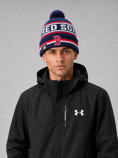 beanie men Cuffed Pom RED SOX Champs
