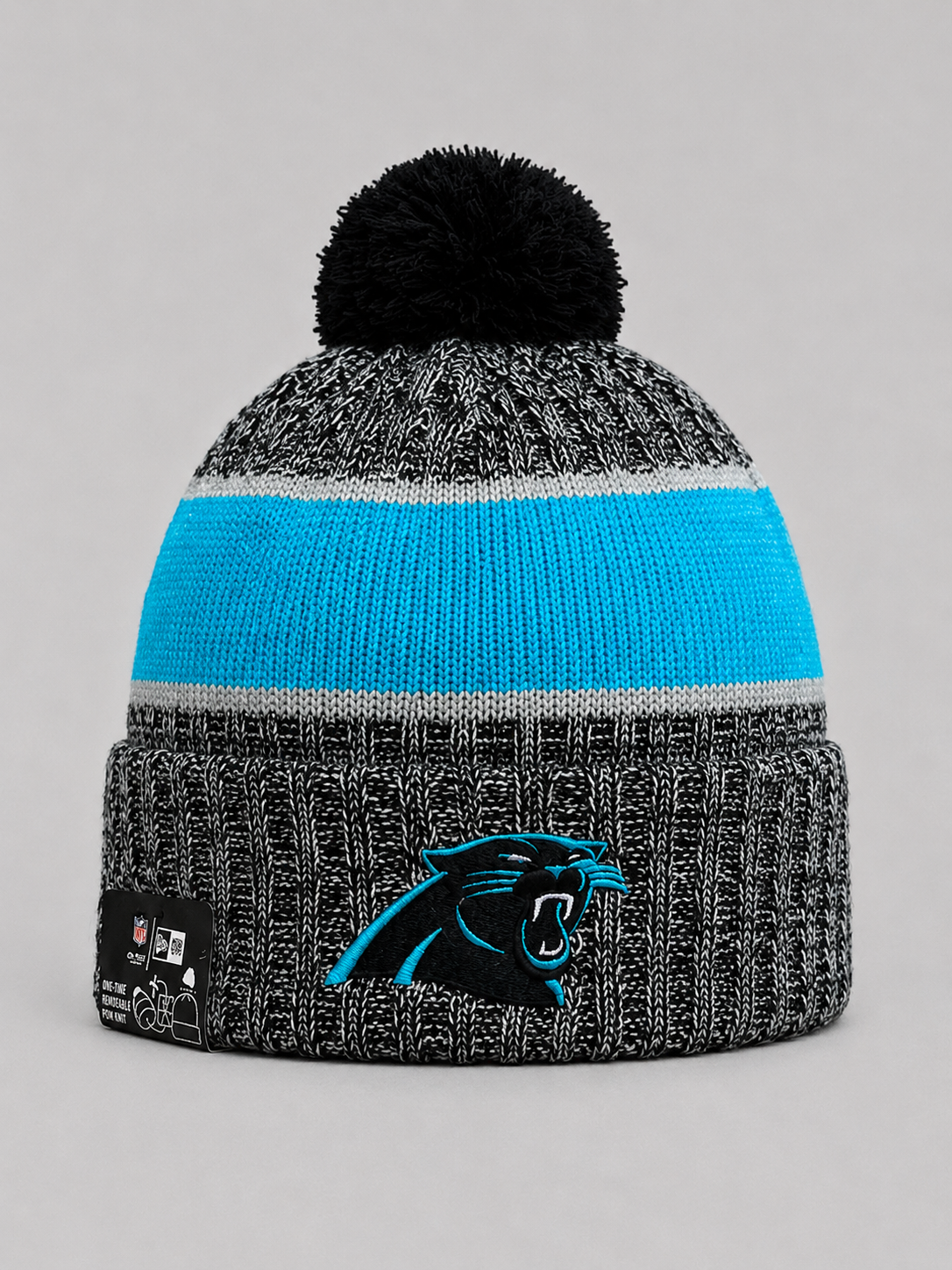 Carolina Panthers Sideline Cuffed Knit Hat with Pom