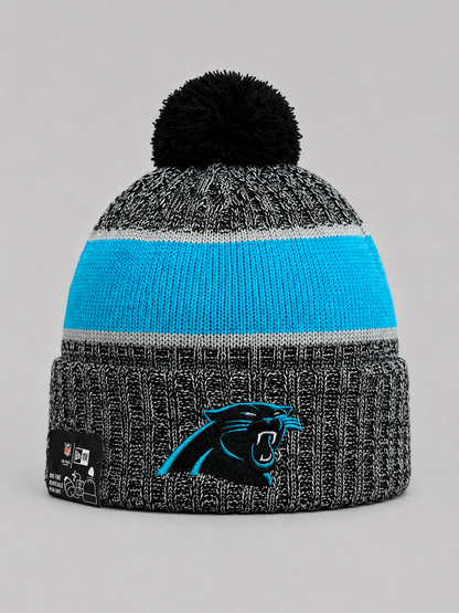 Carolina Panthers Sideline Cuffed Knit Hat with Pom
