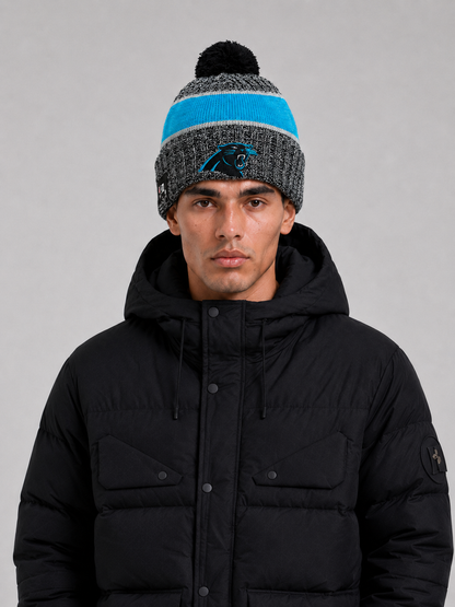 Carolina Panthers Sideline Cuffed Knit Hat with Pom