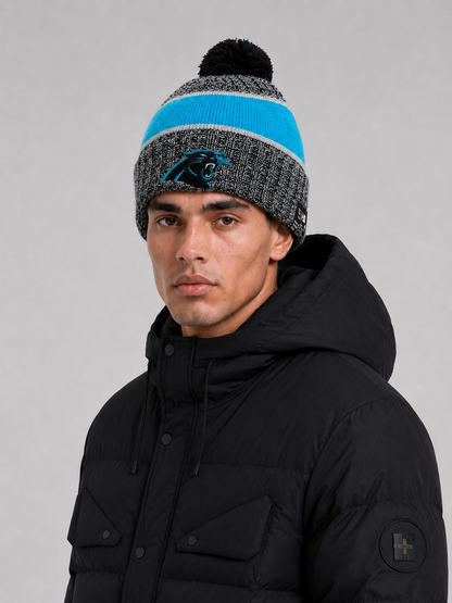 Carolina Panthers Sideline Cuffed Knit Hat with Pom