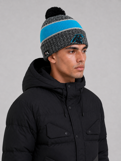 Carolina Panthers Sideline Cuffed Knit Hat with Pom