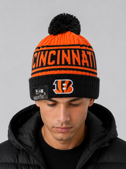 BENGALS NEW CUFF KNIT HAT WITH POM