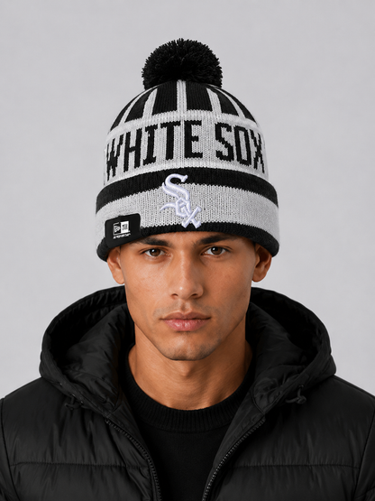 Chicago White Sox Classic Pom Cuffed Knit Beanie Hat