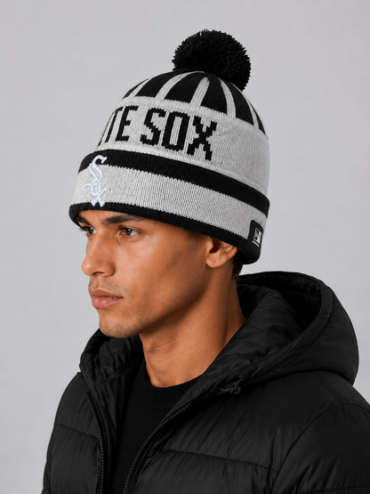 Chicago White Sox Classic Pom Cuffed Knit Beanie Hat