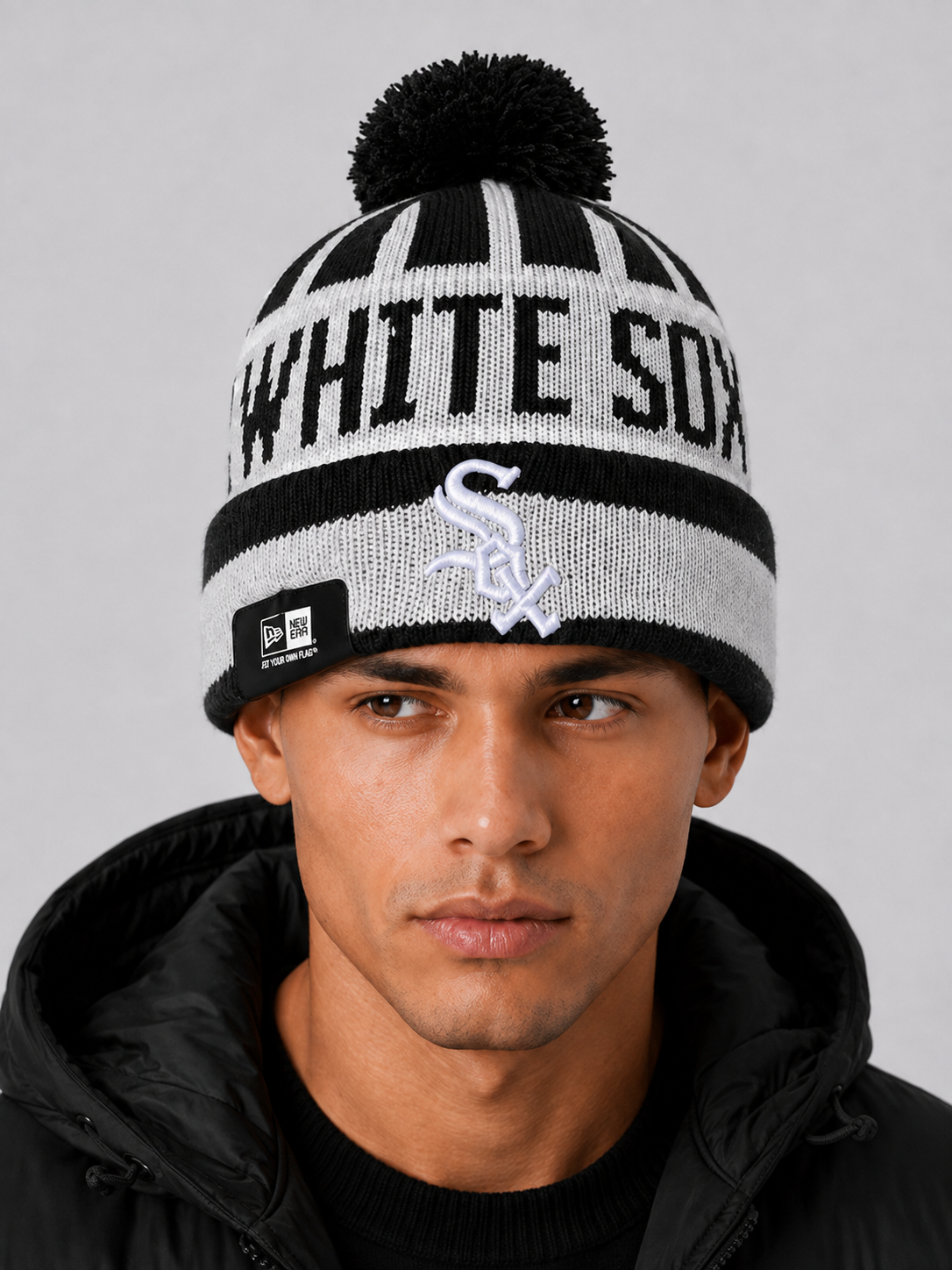 Chicago White Sox Classic Pom Cuffed Knit Beanie Hat