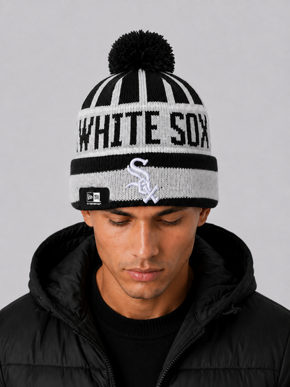 Chicago White Sox Classic Pom Cuffed Knit Beanie Hat