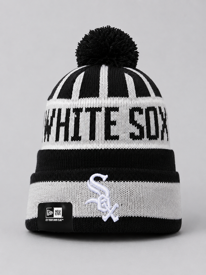 Chicago White Sox Classic Pom Cuffed Knit Beanie Hat