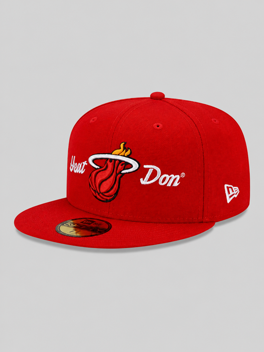 Men's Miami Heat era x Don Red 59FIFTY Fitted Hat