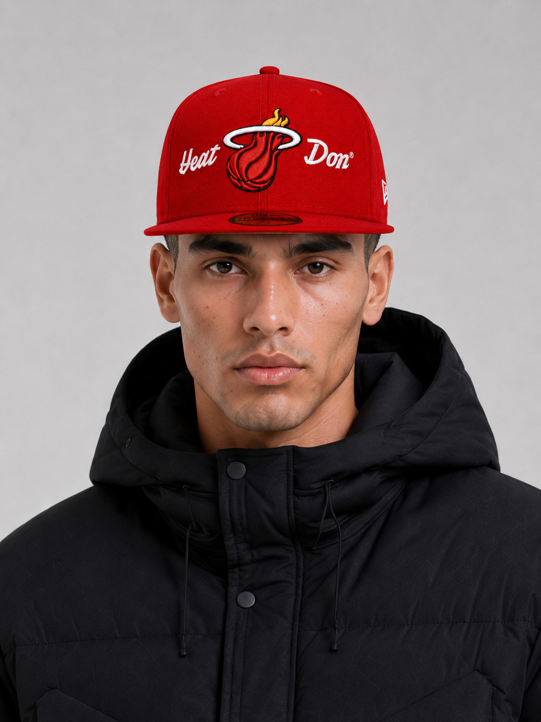 Men's Miami Heat era x Don Red 59FIFTY Fitted Hat