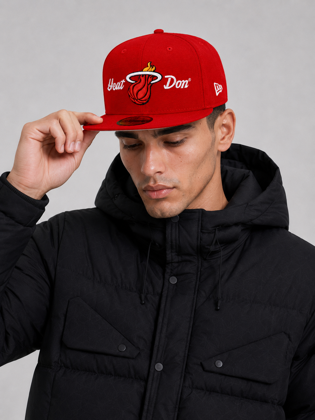Men's Miami Heat era x Don Red 59FIFTY Fitted Hat