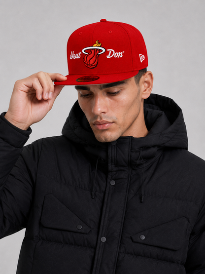 Men's Miami Heat era x Don Red 59FIFTY Fitted Hat