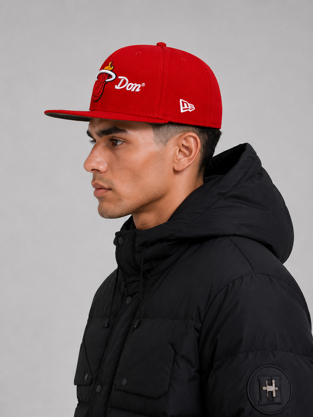 Men's Miami Heat era x Don Red 59FIFTY Fitted Hat