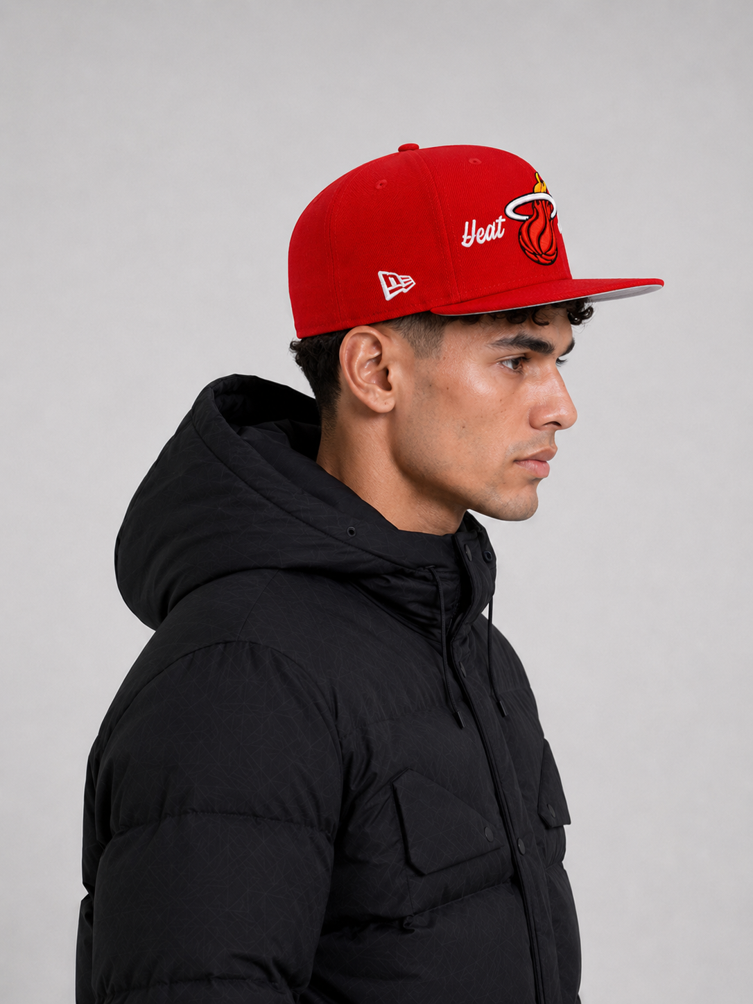 Men's Miami Heat era x Don Red 59FIFTY Fitted Hat