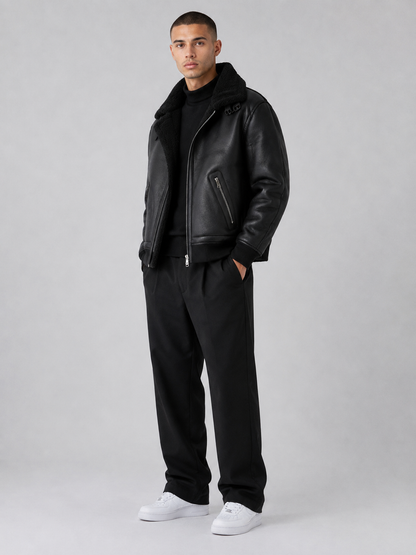 Men’s Thickened Faux Leather Jacket