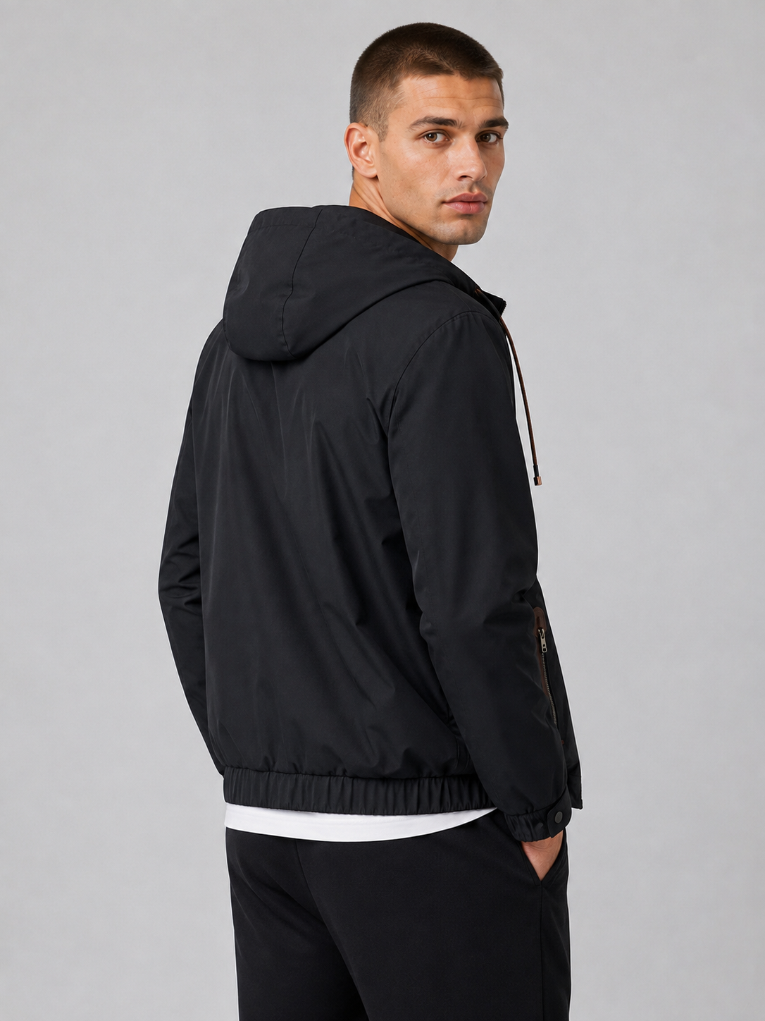 Men’s Hooded Polyester Jacket