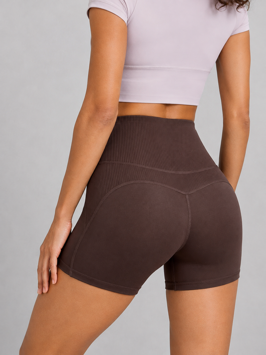 Women’s High-Waist Moisture-Wicking Fitness Shorts