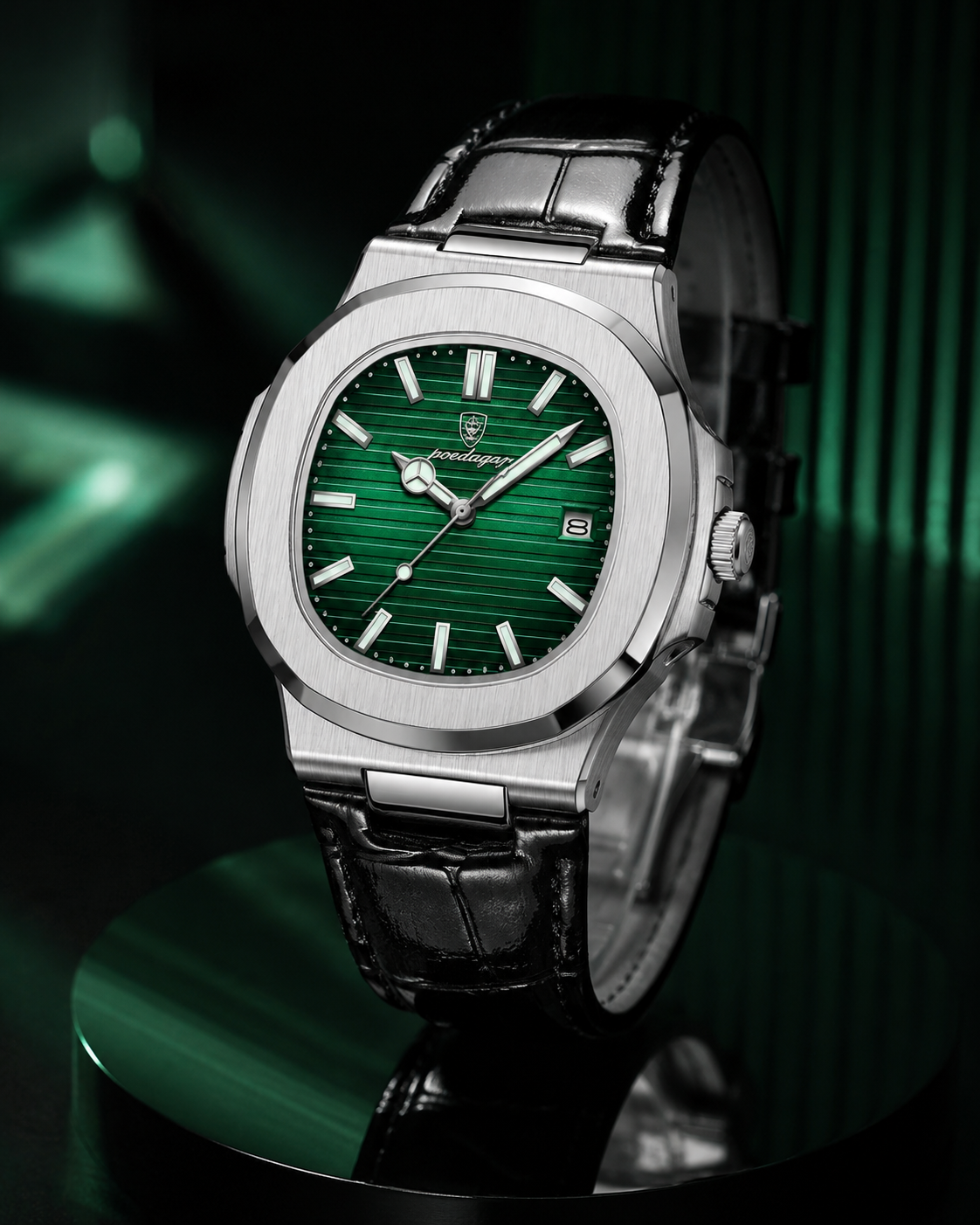 PD Prestige Nautilus Style Green Dial Watch
