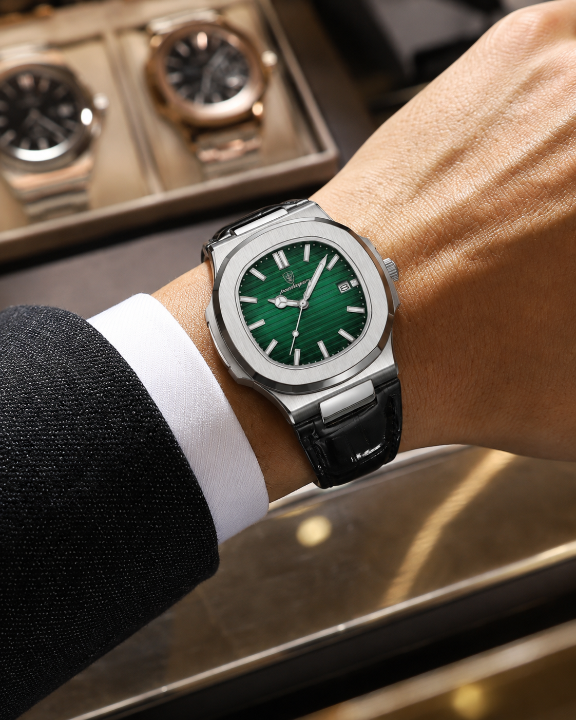 PD Prestige Nautilus Style Green Dial Watch