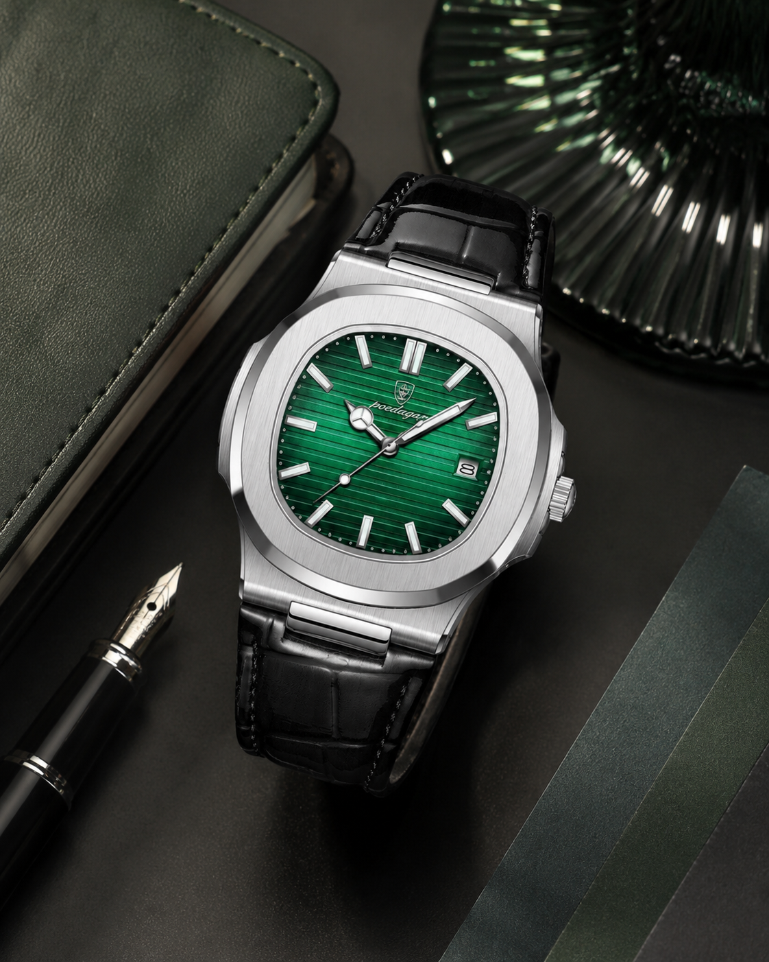 PD Prestige Nautilus Style Green Dial Watch