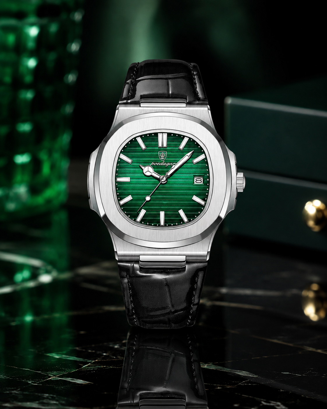 PD Prestige Nautilus Style Green Dial Watch